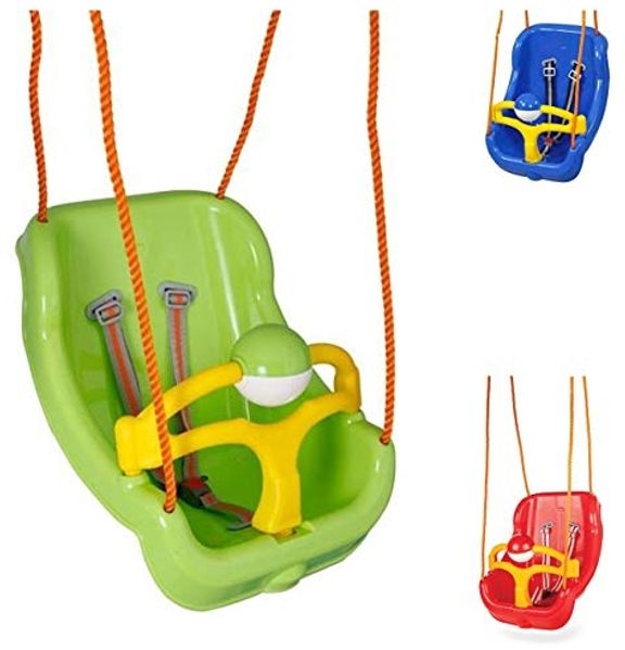 Pilsan Babyschaukel 2 in 1 Big Swing 06130, hohe Rückenlehne, abnehmbarem Bügel grün
