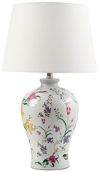 Tischlampe FEBROS Porzellan Weiß