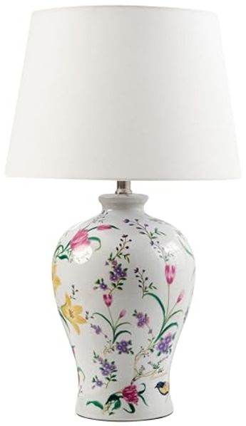 Tischlampe FEBROS Porzellan Weiß