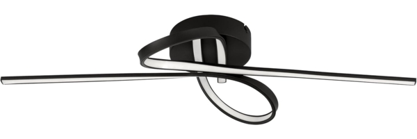 Eglo 99323 LED Deckenleuchte SELVINA 1 Stahl, Alu schwarz 23W L:69cm B:28cm H:15cm 3000K