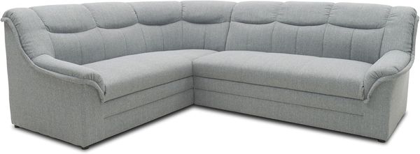 DOMO collection Berlin Ecksofa, Sofa in L-Form mit Schlaffunktion, Eckcouch mit Federkern, 205 x 250 x 89 cm, Polsterecke in silber