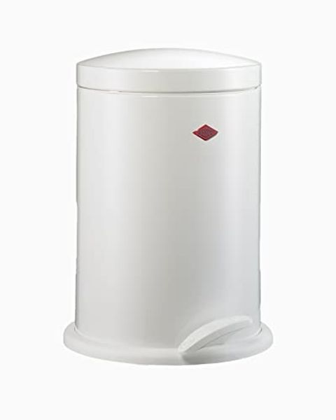 Wesco Abfallsammler 116, Mülleimer, Abfalleimer, Stahlblech, Weiß, 14 L