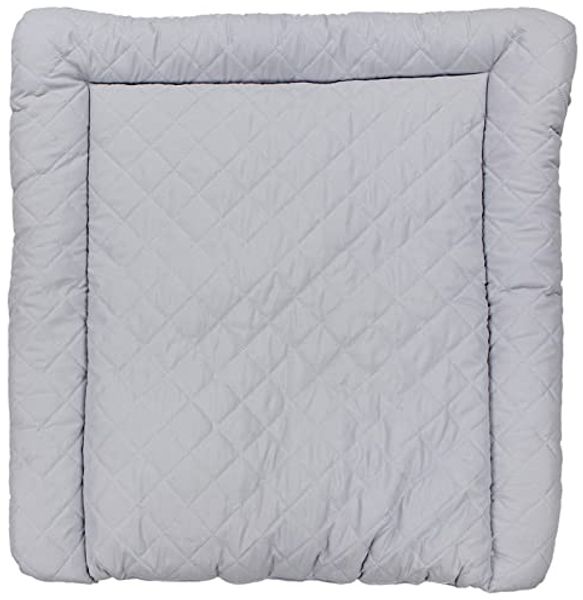 TupTam Baby Wickeltischauflage mit Baumwollbezug Gemustert, Farbe: Grau Gesteppt, Größe: 70x70 cm