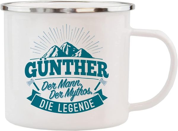 HTI-Living Günther Echter Kerl Emaille Becher