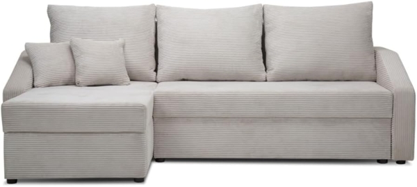 Sofa L Form Ecksofa Beige 224 x 144 cm inkl. Stauraum Vitalispa