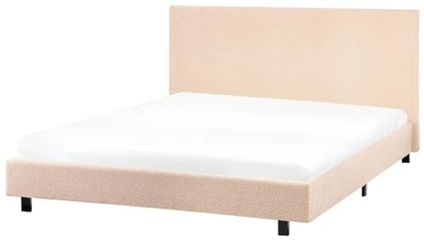 Wasserbett Bouclé ALBI 140 x 200 cm Beige