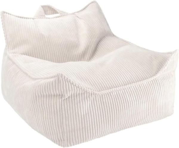 Sitzsack, Beanbag, in marshmallow, aus Cordstoff, von wigiwama