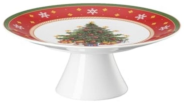 Hutschenreuther Tortenplatte auf Fuß klein Happy Wintertime, Tortenständer, Porzellan, Mehrfarbig, 21 cm, 02488-727470-12816