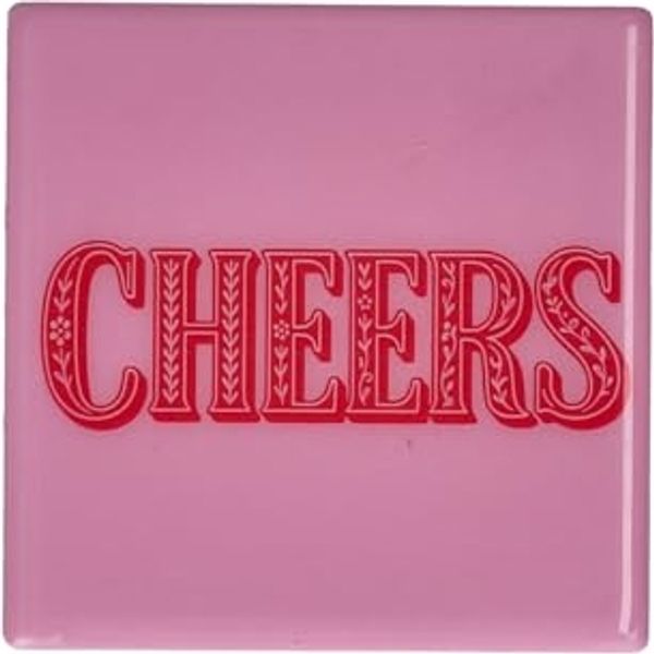 Giftcompany - Getränke Untersetzer "Love Tiles" Cheers 11x11cm Rosa 1251901012