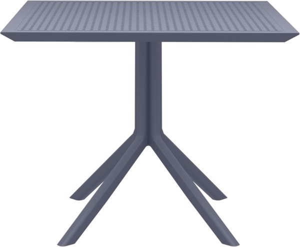 CLP Tisch Sky 80 x 80 cm wetterfest und UV-beständig,dunkelgrau