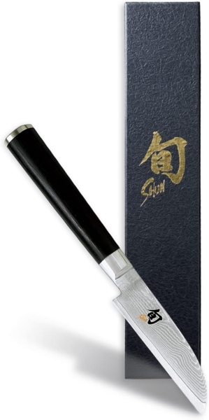 Kai 'Shun Classic' Gemüsemesser, Damaszenerstahl schwarz, 9,0 cm