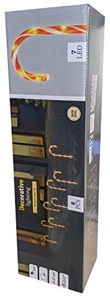 LED-Lichterkette Zuckerstangen 8er-Set Weihnachtsbeleuchtung Weihnachtsdeko Gartenbeleuchtung Gartendeko Winterdekoration Zuckerstange Bild 6