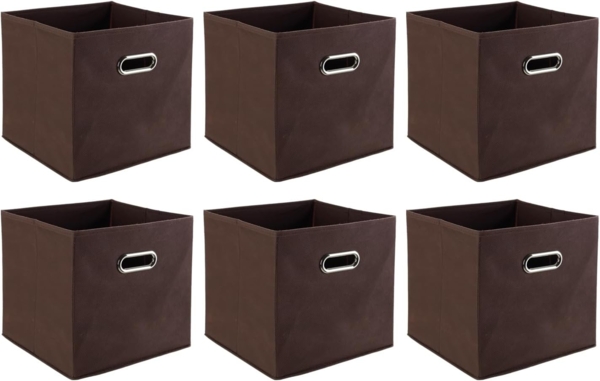 casa NOVA Aufbewahrungsbox NINO, 6er Set, Braun, B 27 x H 28 x T 27 cm, mit 2 seitlichen Griffen