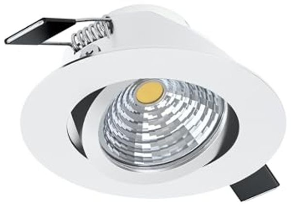 Eglo 98301 Hochvolt LED Einbauleuchte SALICETO weiß rund Ø8,8cm H:4,2cm 2700K schwenkbar