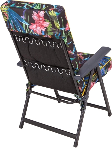 Bjird Hochlehnerauflage Lena Gartenstuhlauflage 120x50x8 cm, 8cm dicke Polsterauflage für Gartenstuhl, mit Halterung Bild 3