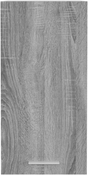 vidaXL Hängeschrank, Küchenschrank mit 3 Ablagen, Wandmontage Einbauküche Schrank, Oberschrank Küche, Modern, Grau Sonoma Holzwerkstoff Bild 5