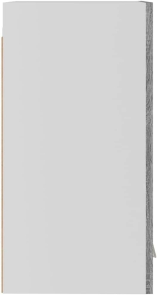 vidaXL Hängeschrank, Küchenschrank mit 3 Ablagen, Wandmontage Einbauküche Schrank, Oberschrank Küche, Modern, Grau Sonoma Holzwerkstoff Bild 7