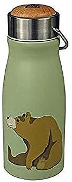 The Zoo Edelstahl Kinder Isolierflasche Thermoskanne Thermosflasche "Waldtiere" Bär
