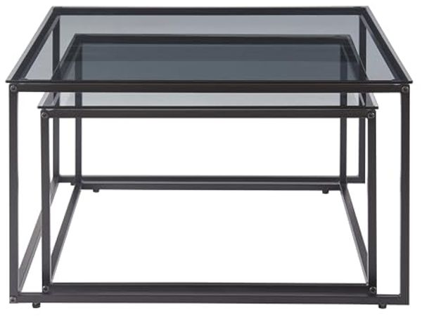 Couchtisch 2er Set Tromlaslo Rauchglas, grau [en. casa] Bild 6