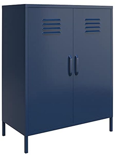 loft24 Mehrzweckschrank Bradford Spind Schrank aus Metall, 2 Türen
