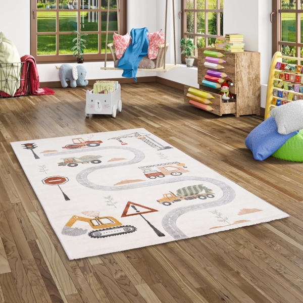Pergamon Kinderteppich Kinder Teppich Maui Kids Baustelle, Rechteckig, Höhe: 13 mm Bild 2