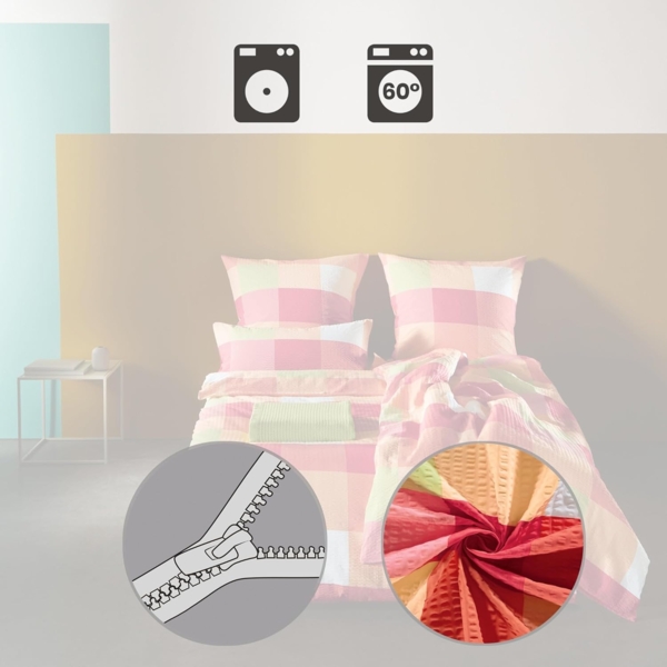 Erwin Müller Bettwäsche Bettwäsche, Seersucker, Karo Bild 5