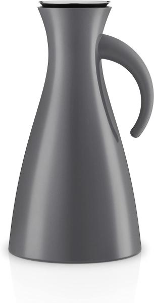 Eva Solo Isolierkanne, Kaffeekanne, Thermokanne, Teekanne, Glas/Kunstoff/Edelstahl, Grau, 1 L, 502915