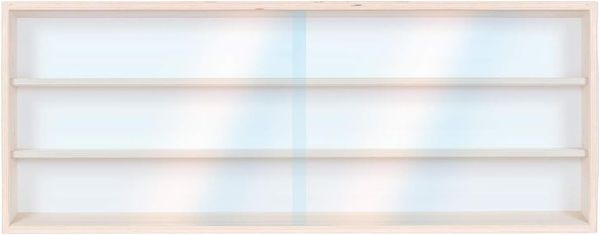 Vitrine Setzkasten Hängevitrine V-80. 3a Sammlervitrine mit Spur - 80 x 30 x 8,5 - H0 & N Regal 80 cm 3 Ebenen mit Nuten von Alsino