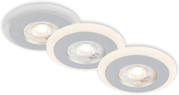 Di-Ka LED Einbauleuchte Skill 3er Set chrom-matt Ø 8,4 cm 4,9W, warmweiß
