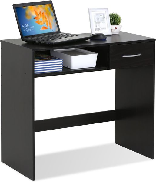 Furinno JAYA Computer/Schreibtisch mit Schublade, Holz, Espresso, 39. 5x81. 79x74. 09 cm