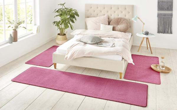 Bettumrandung Nasty Floor | Bettvorleger 3er Set - pink - 70x140/70x140/70x240 cm