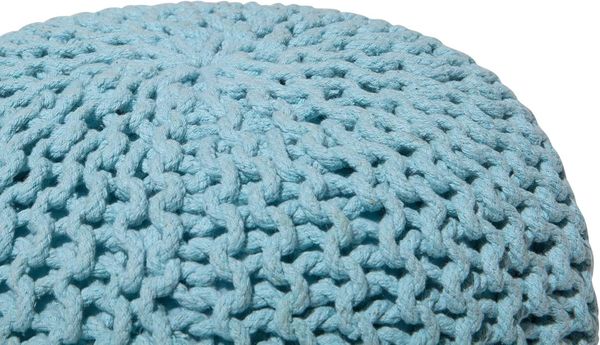 Pouf hellblau ⌀ 40 cm CONRAD Bild 4