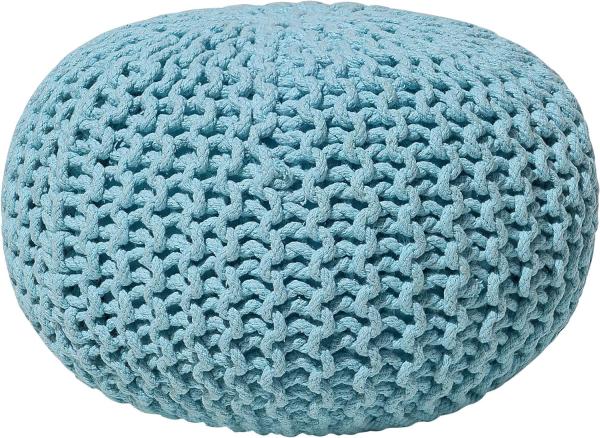 Pouf hellblau ⌀ 40 cm CONRAD