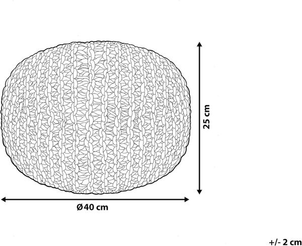 Pouf hellblau ⌀ 40 cm CONRAD Bild 3