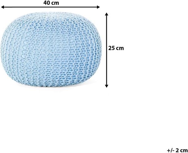Pouf hellblau ⌀ 40 cm CONRAD Bild 8