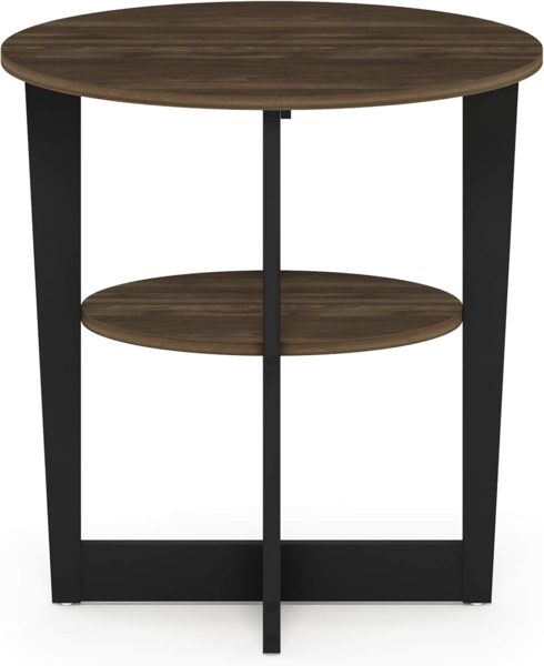 Furinno Jaya Oval Beistelltisch, Holz, Columbia Walnuss/Schwarz, 1-Pack Bild 6