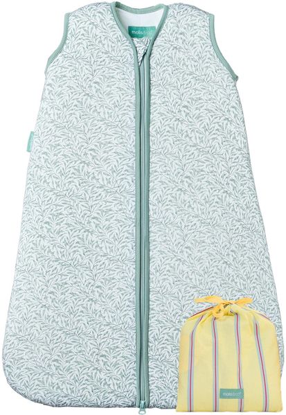 molis&co - Baby Schlafsack ärmellos - Ideal für Frühling und Herbst - Babyschlafsack 1 tog ohne Ärmel - Leicht gepolstert - 100% Baumwolle (Oeko-TEX 100), Premium Qualität - INES II (85 cm)