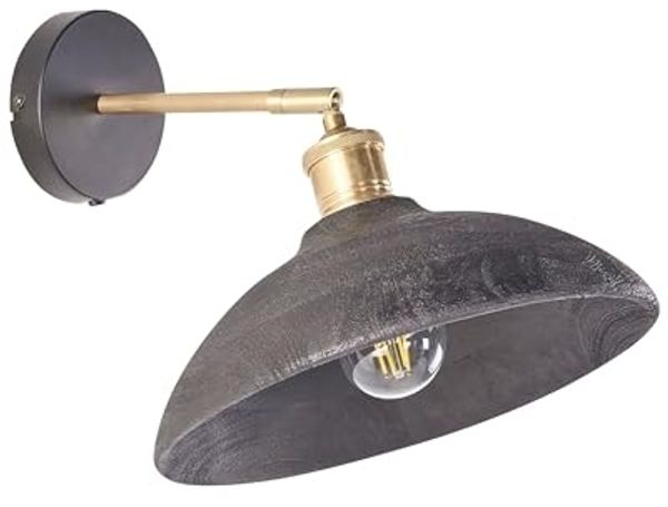Wandlampe YERALA verstellbar Mango Holz Schwarz
