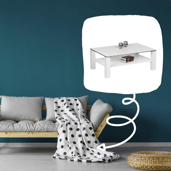 Couchtisch Ramona / Romy, Weiß, 110 x 41 x 70 cm Bild 3