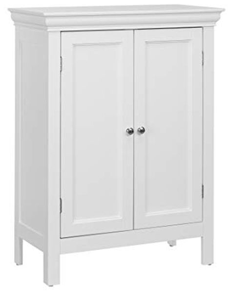 Teamson Home Stratford Badezimmerbodenschrank weiße ELG-676 mit 2 Regalen