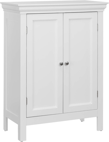 Teamson Home Stratford Badezimmerbodenschrank weiße ELG-676 mit 2 Regalen Bild 1