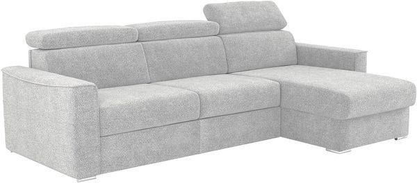 Vente-unique - VIZIR Sofa Stoff Grau - B 223 cm152 cm x H 110 cm95 cm x L 282 cm