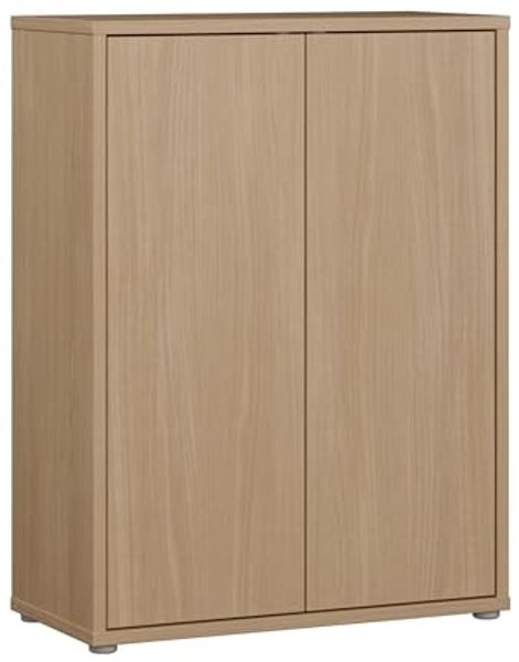FORTE Schuhschrank Alice Springs, Schuhschrank, Platz für 15 Paar Schuhe, 2 Türen (B/H/T 74,5/99,1/34,9 cm) Stauraumschrank, Mehrzweckschrank, grifflose Front, Push to open