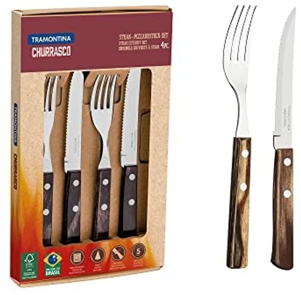 Tramontina Steak- Pizzabesteck 4 teiliges Set