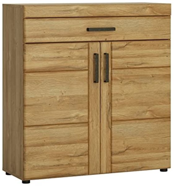 Schuhschrank >CORTINA< in Grandson Eiche Dekor - 92,8x100,2x38 (BxHxT)