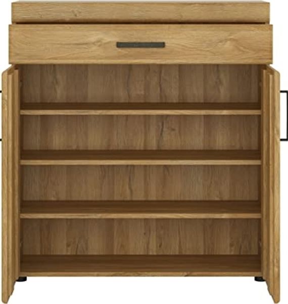 Schuhschrank >CORTINA< in Grandson Eiche Dekor - 92,8x100,2x38 (BxHxT) Bild 4