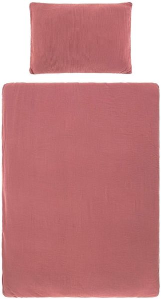Lässig Baby Bettwäsche - Bedding Set GOTS, Rosewood, Bettdecke: 100x140 cm, Kissen: 40x60 cm