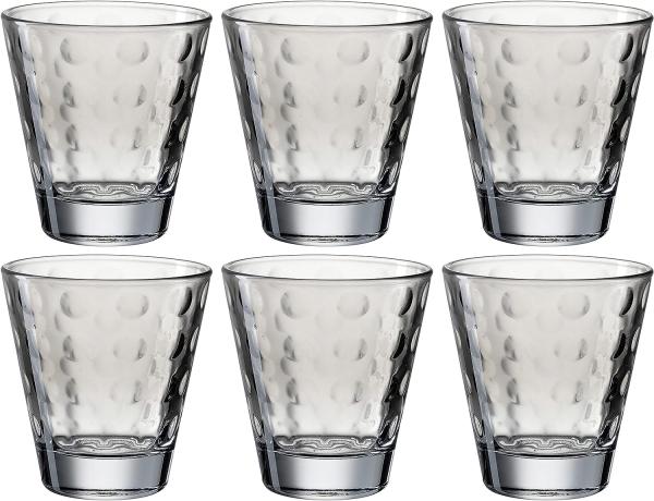 LEONARDO Gläser-Set OPTIC, Glas, 215 ml, 6-teilig