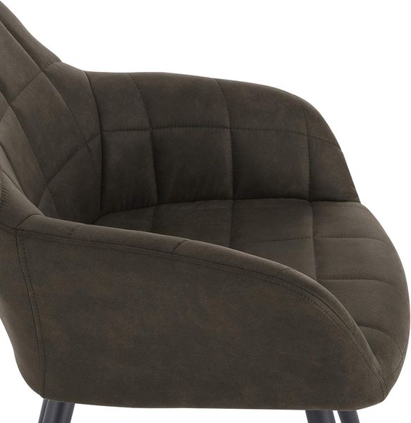 Esszimmerstuhl aus Stoffbezug Modell Rita dunkel-braun Bild 7