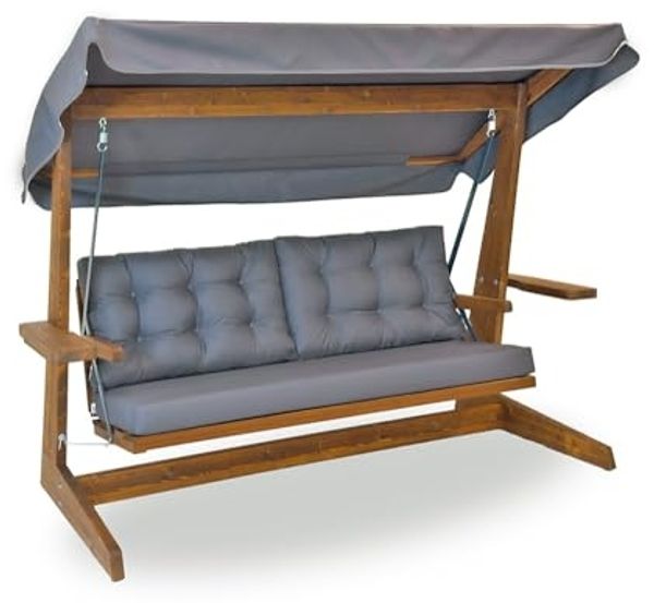 Westmann 'Viva 2400' Hollywoodschaukel, Holz anthrazit,237 x 115 x 175 cm